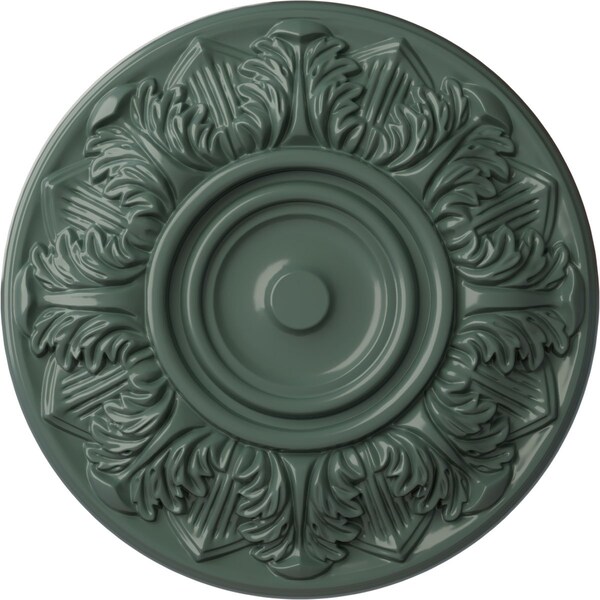 Ekena Millwork Whitman Ceiling Medallion (For Canopies up to 3 3/4"), Hand-Painted Cloud Burst, 13"OD x 1 3/8"P CM13WHCBF - main